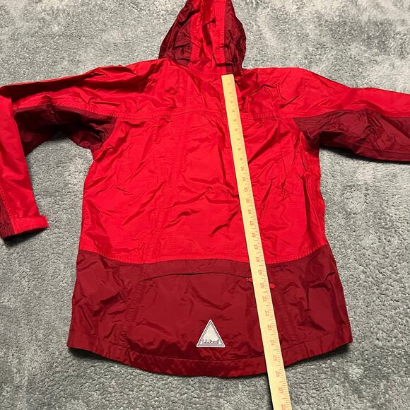 LL Bean Rain Jacket Kids Youth Large 14-16 Nylon Hooded Coat - Picture 9 of 9